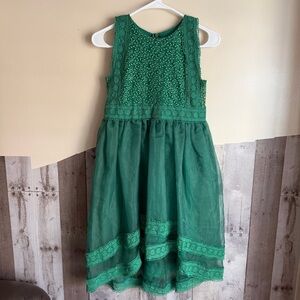 Charming Green Lace girls dress